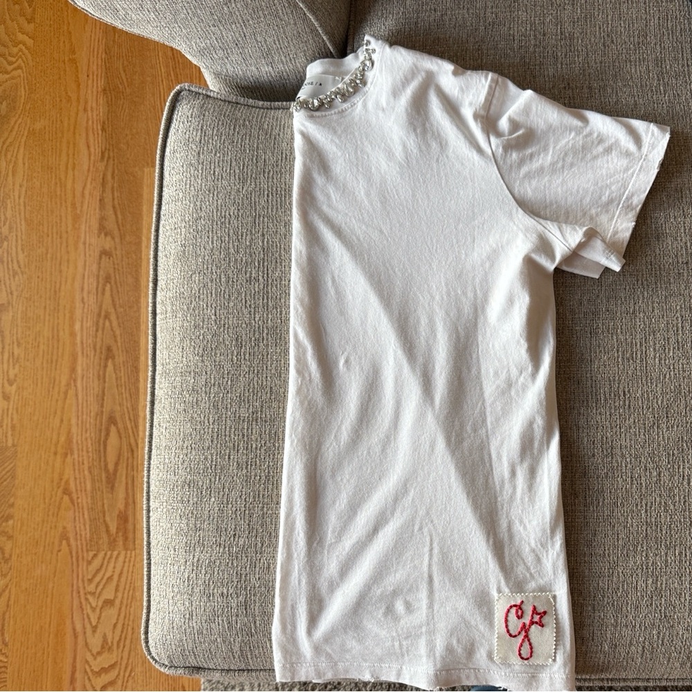 100% authentic Golden Goose Distressed Short-Sleeve Embellished T-Shirt